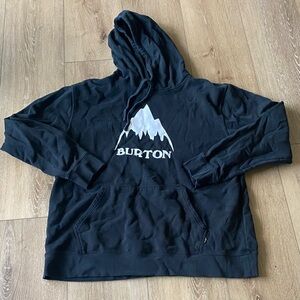 Burton Black Hoodie with White Mountain Logo